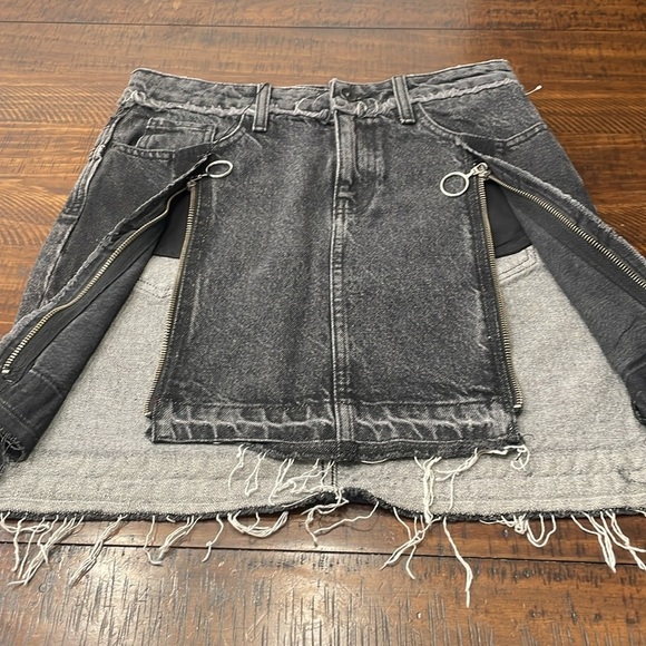 ZARA Distressed Mini Denim Skirt - Picture 11 of 11